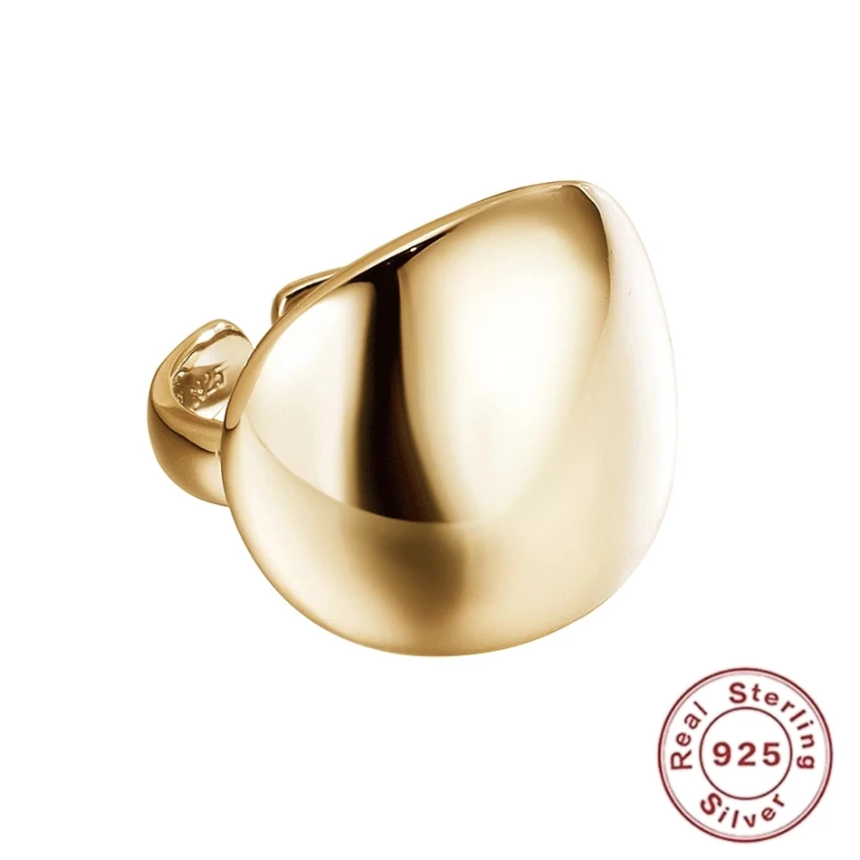 

Регулируемые открытые кольца на палец из стерлингового серебра 925 пробы для женщин, женская модная винтажная Минималистичная бижутерия