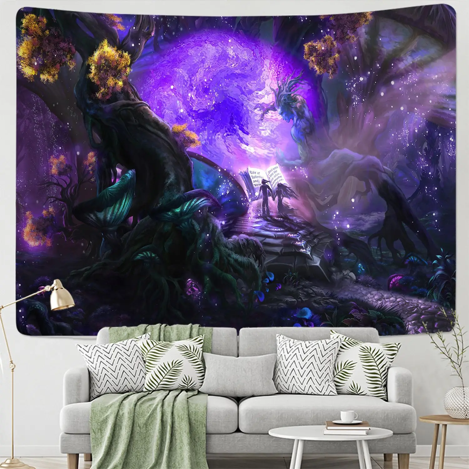 

Sublimation Print Bohemian Mandala Forest Mountain Psychedelic Trippy Hippy Witchcraft Tarot Tapestry