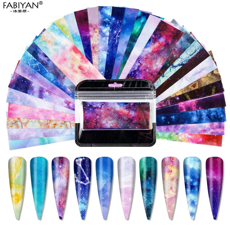 Смешанные голографические обертывания звездного неба клей 30 шт. Фольга для