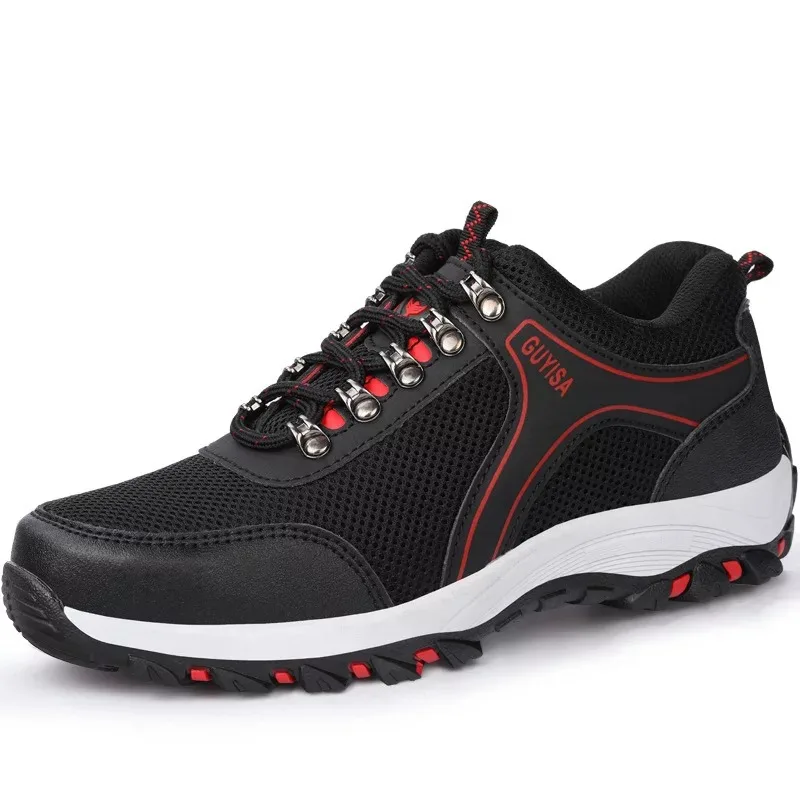 Модная мужская обувь рабочие ботинки защитные со стальным носком дышащая