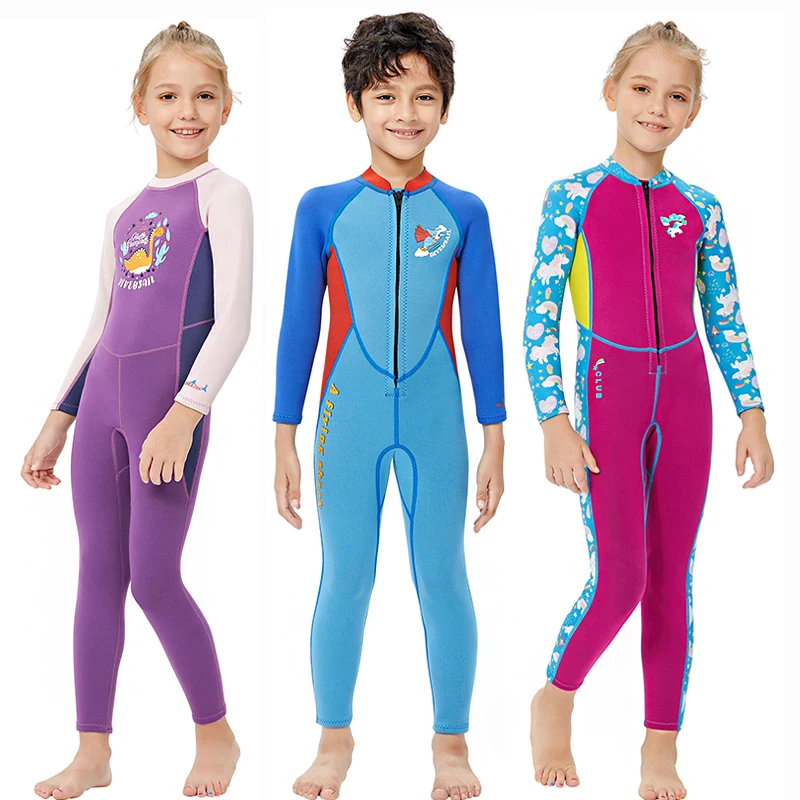 Детские толстые купальники 2 5 мм фотоэлемент для девочек и мальчиков купания