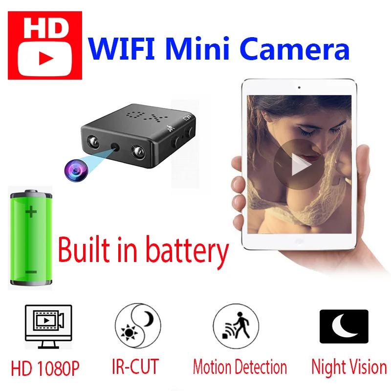 

Smallest USB WiFi Mini Camera Wireless1080P Portable Baby Monitor with Night Vision Motion Detection Remote View Voice Recorder