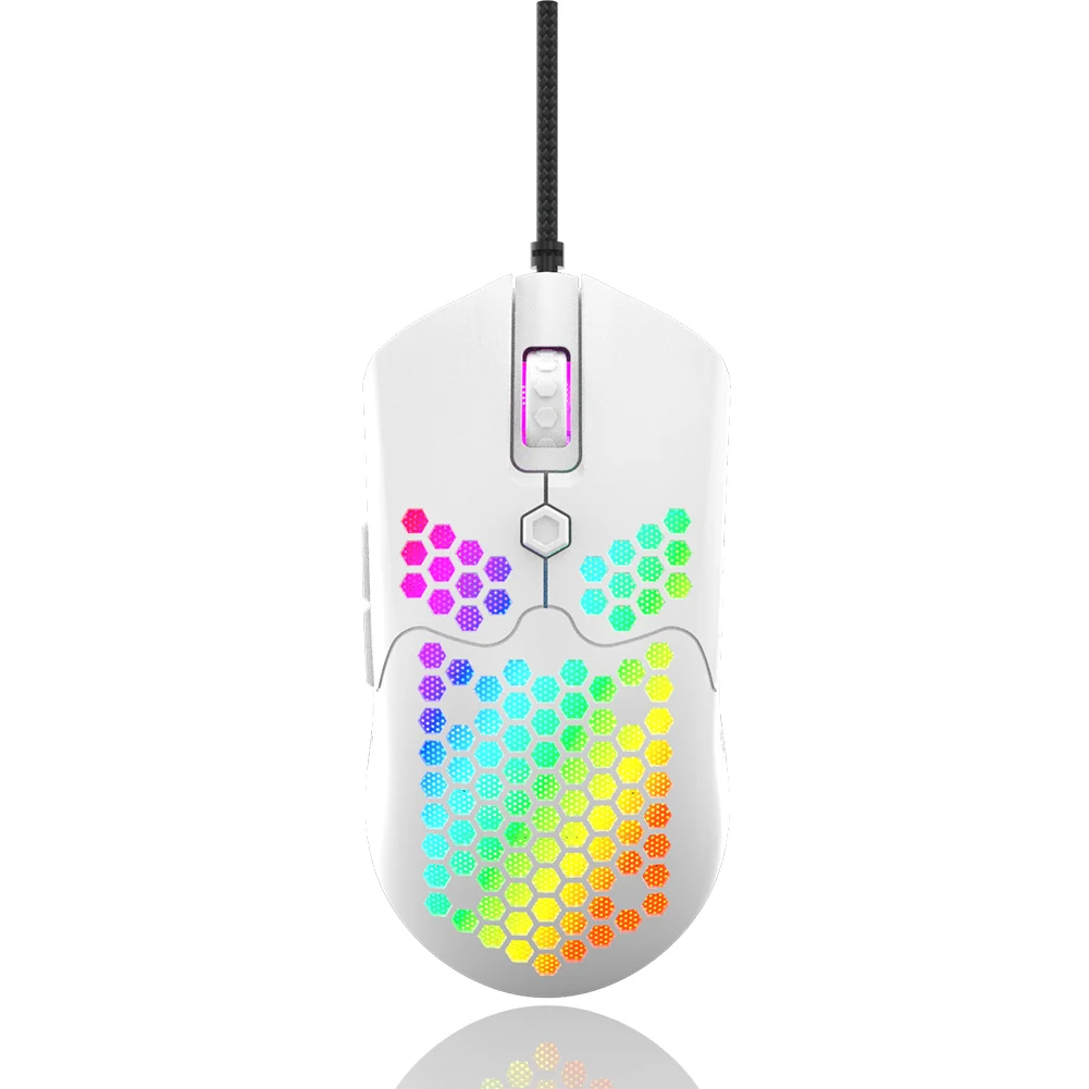 Проводная игровая мышь оптические компьютерные мыши RGB ячеистая поверхность 7