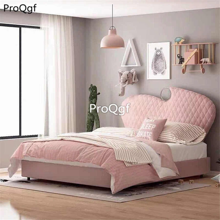 Prodgf 1 Set 120*200cm lovely pink Children Bedroom Bed no mattress | Мебель