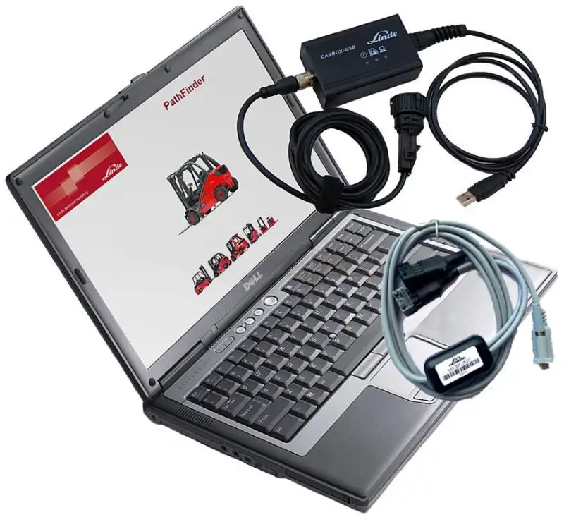 Linde Heftruck Volledige Set Van Diagnostic Tool Canbox + Truckdoctor Kabel + Touchbook CF-53 Laptop + Diagnose Programma Pathfinder