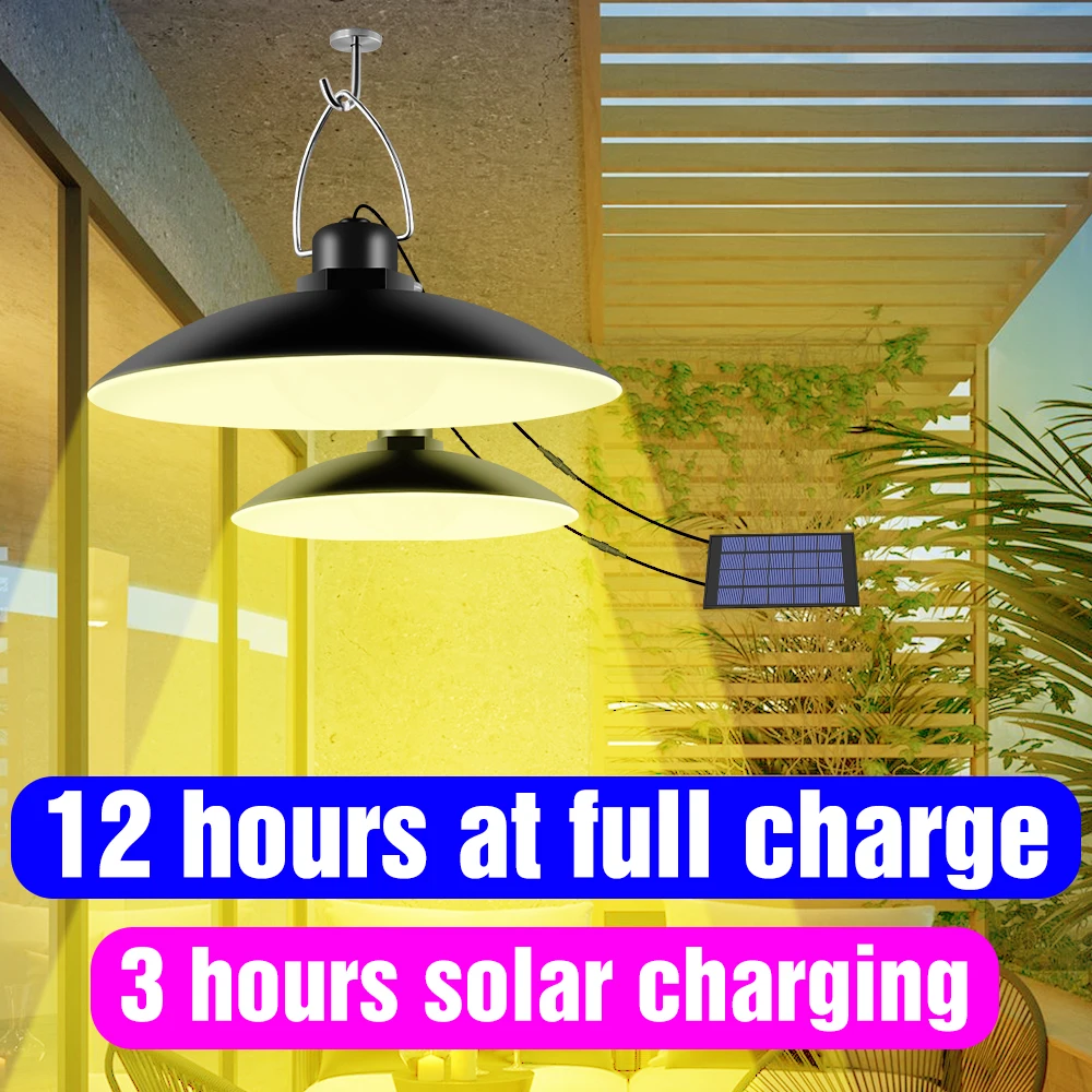 

15W 20W Solar Light High Bright LED Wall Lamp Outdoor Waterproof Solar Pendant Lights 5V Light Sensor LED Corridor Hanging Lamps