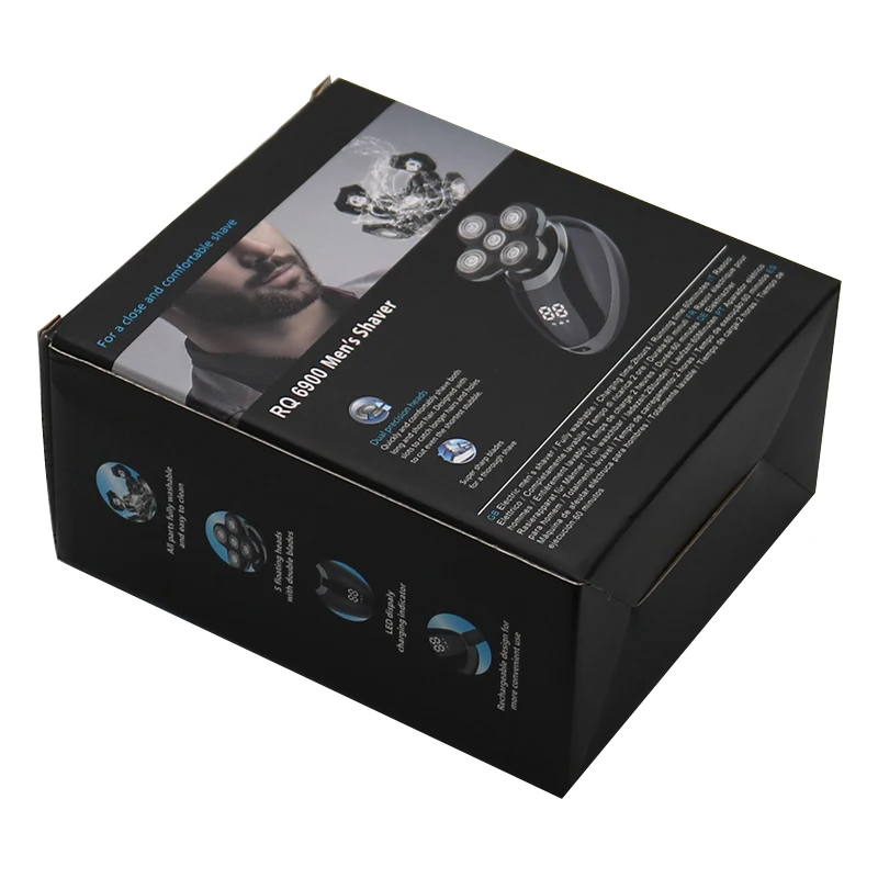

waterproof facial body Men's rechargeable electric shaver hair cleaning beard electric razor bald shaving machine LCD display