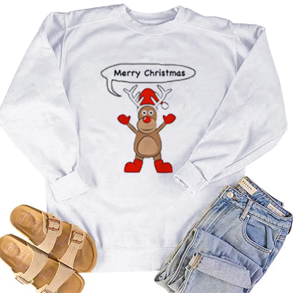 Женский пуловер с круглым вырезом и принтом Женская толстовка roupas Femininas