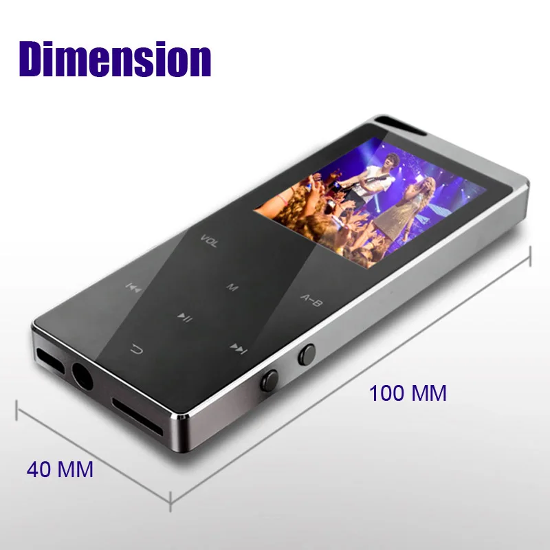 Роскошный Металлический MP4 плеер, Bluetooth плеер, портативный тонкий MP3 MP4 медиа 2,4 дюймов, сенсорный ключ, fm-радио, 16 ГБ/40 ГБ, музыкальный плеер в подарок