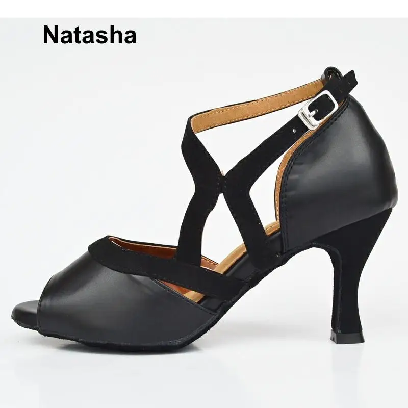 Наташа GB латинские танцевальные туфли кожаные на высоком каблуке | Спорт и