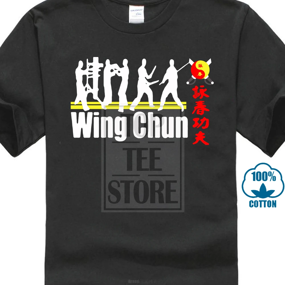 

Print 2017 Newest Funny Summer Style New Grand Master Ip Man Wing Chun Tsun Kungfu Mens T Shirt