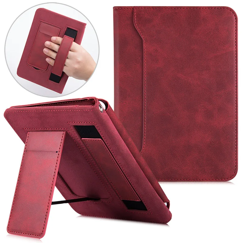 

BOZHUORUI Stand Case fits All Kindle Paperwhite e-Readers - PU Leather Protective Cover with Hand Strap/Pocket/Auto Sleep/Wake