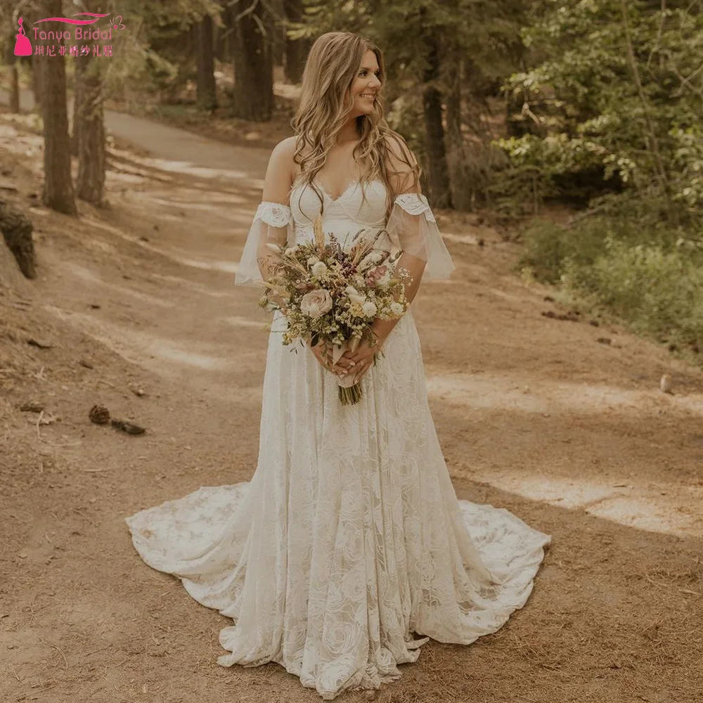 

Женское кружевное свадебное платье А-силуэта