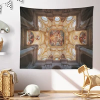 chapel ceiling fresco of renaissance home decor printed wall hanging living room wall carpets dorm decor psychedelic tapestry