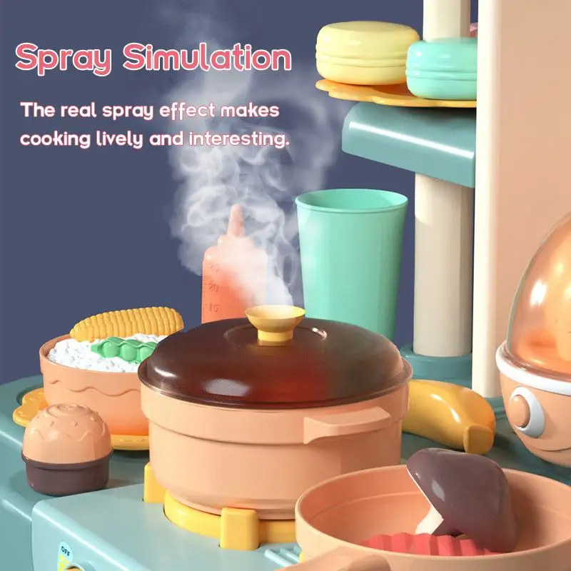 

Newest 88 Pcs/Set Kid Play House Toy Kitchen Mini Kitchen Playset Cooking Food Pretend Interactive Children's Puzzle Toys Gift