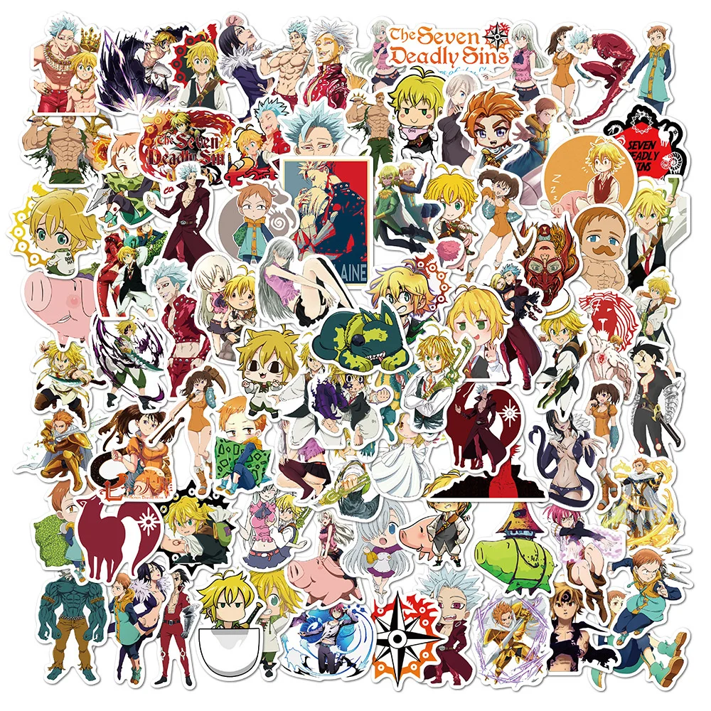 

10/30/50PCS Cartoon Anime Seven Deadly Sins Graffiti Stickers Suitcase Guitar Decoration Waterproof Stickers Wholesale