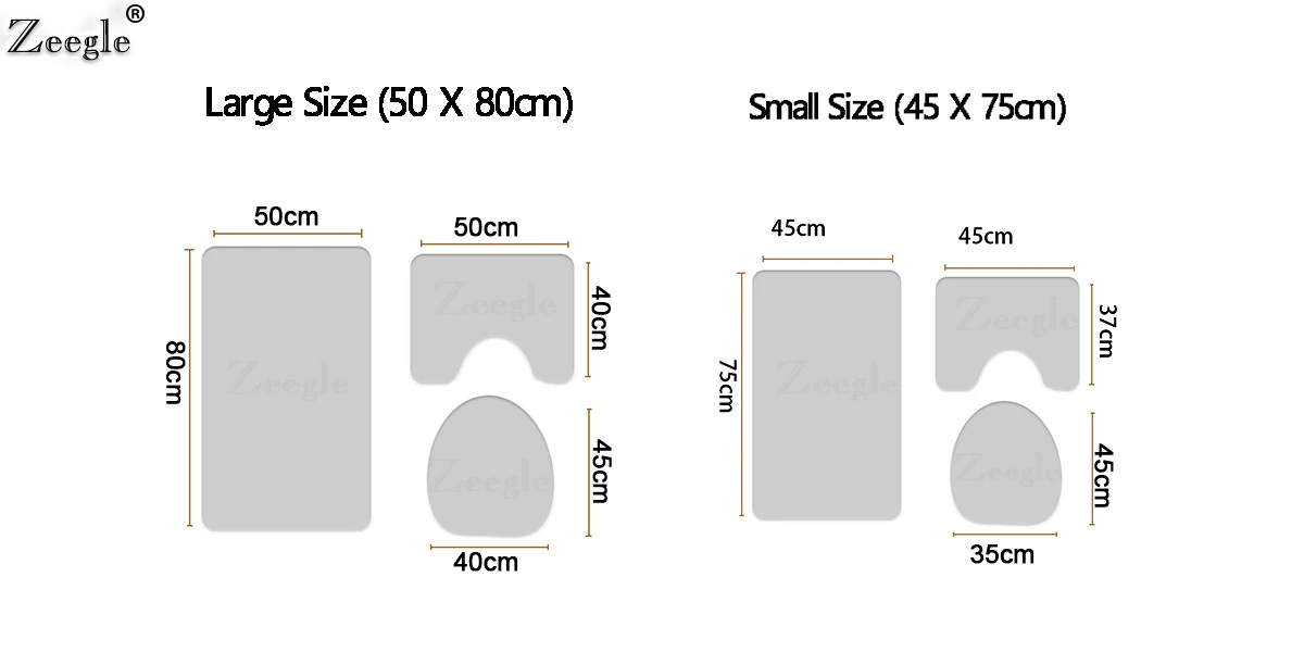 

Watercolor Printed Bath Mat in the Bathroom U-Shaped Toilet Rug Absorbent Foot Rug Home Decoration Carpet Set