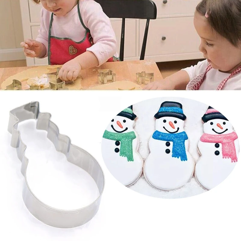 Рождественский торт снеговик трафарет Санта Клаус Кекс Украшение шаблон форма
