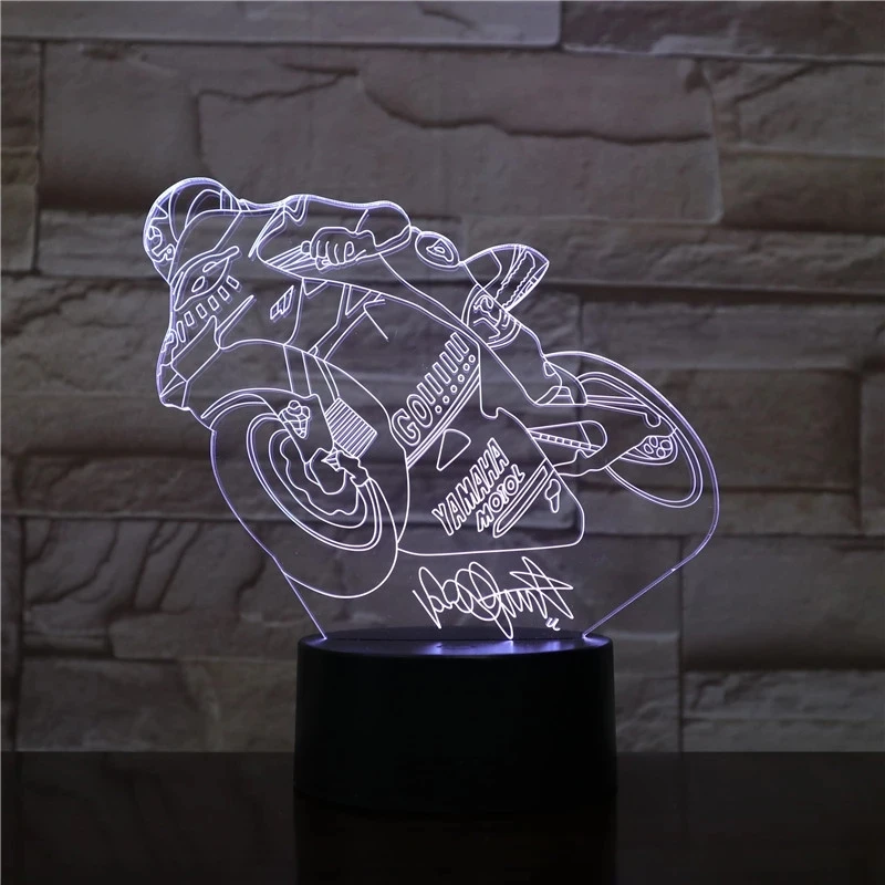 Светодиодная Ночная лампа для езды на мотоцикле 7 цветов с сенсорным управлением