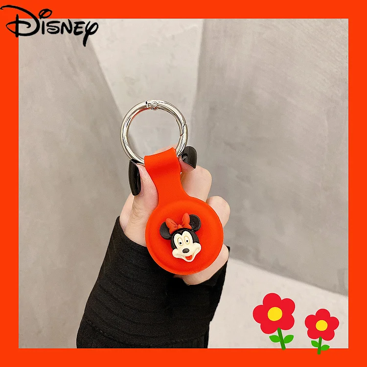 

Disney cartoon Mickey Minnie for airtag suitable for Apple protective sleeve anti-lost anti-drop keychain silicone soft