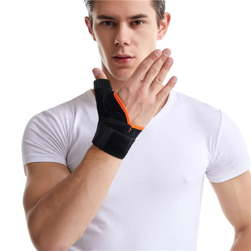 

Sport Wristband Bracer Thumb Protection Basketball Sprain Fixed Thumb Wrist Finger Correction Fitness Exercise Equipment 07JW252
