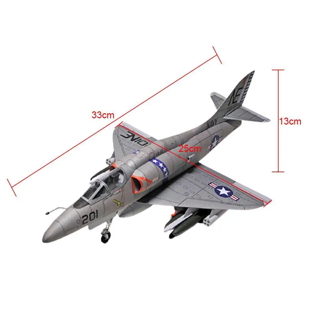 

American A-4 Skyhawk Attack Aircraft Paper Model DIY Plane Paper Aircraft Model Attack 1:33