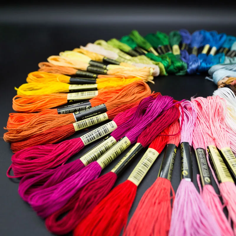 

24/50/150/200pcs Multicolor Cross Stitch Threads Cotton Sewing Skeins Embroidery Thread Floss Skein Kit DIY Sewing Tool