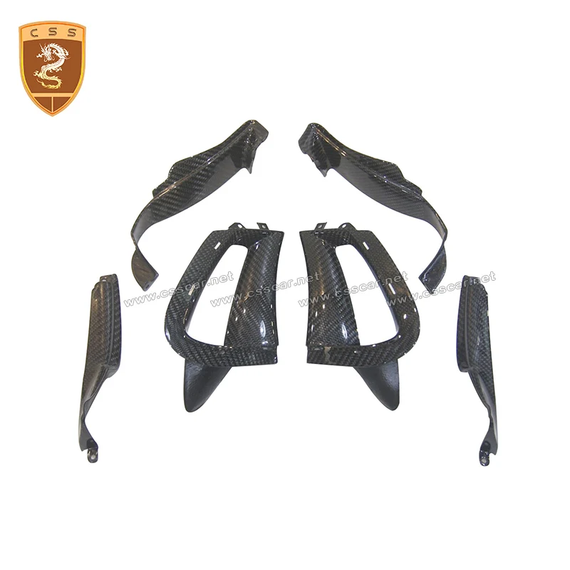 Настоящее углеродное волокно передний бампер вентиляционные отверстия Крышка