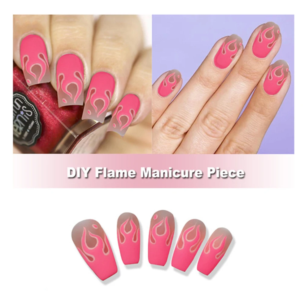 3 вида стилей 72pcs Пламя узор Ложные Типсы для ногтей художественная палитра