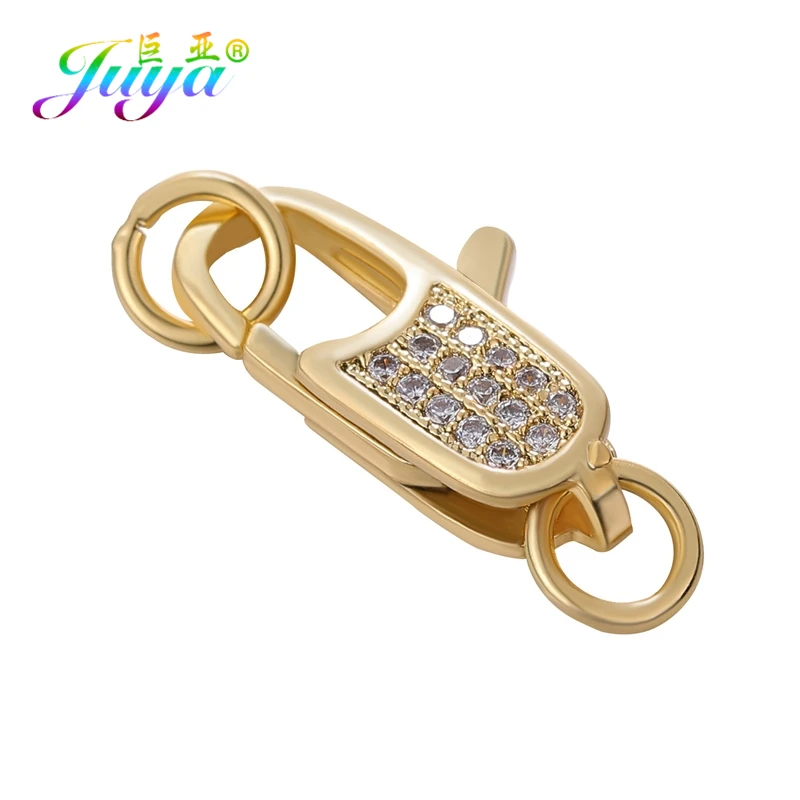 Juya 18K Reales Gold Überzog Zubehör Verschluss Verschluss Hummer Schließe Material Für DIY Hand Perlen Perlen Schmuck Machen – Detail 23