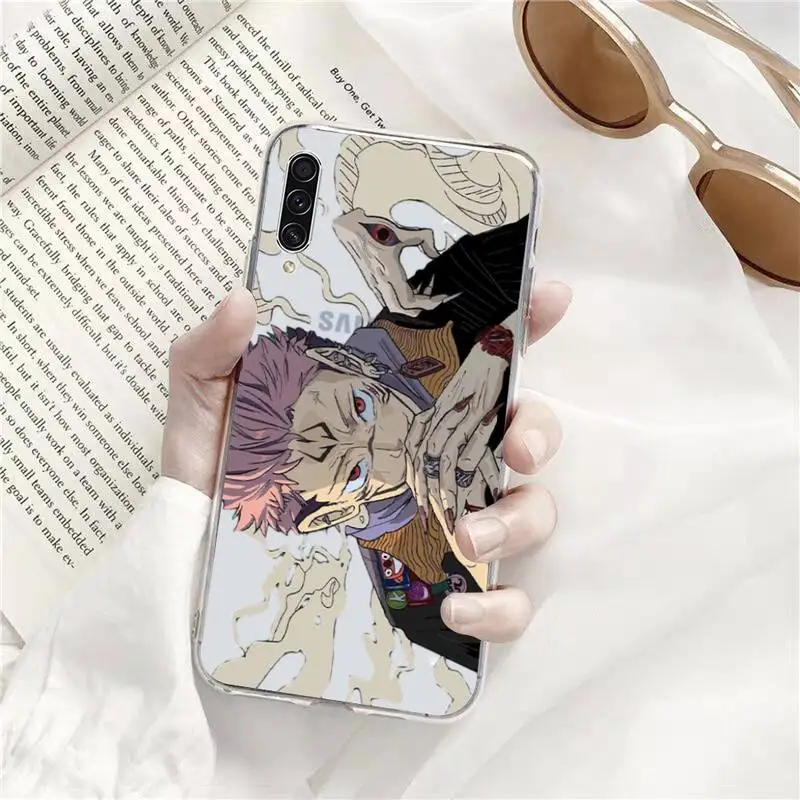 

Anime Jujutsu Kaisen Phone Case Transparent For Samsung Galaxy A71 A21s S8 S9 S10 plus note 20 ultra