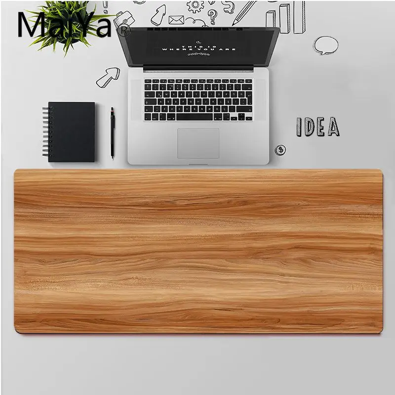 

Maiya Top Quality Brown Wood grain Gaming Player desk laptop Rubber Mouse Mat Free Shipping Large Mouse Pad Keyboards Mat