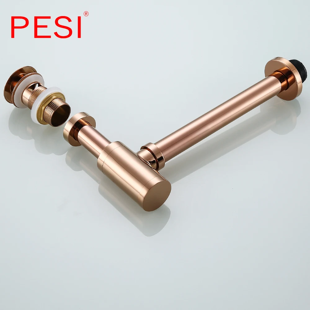 Во всплывающем окне бассейна слив из розового золота латунный выводной сифон