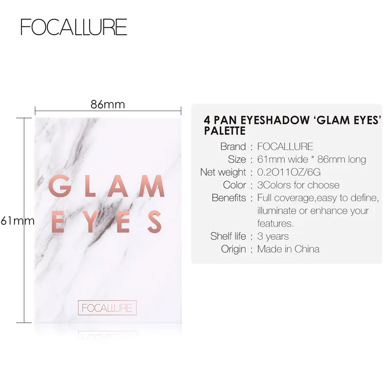 Мраморный ежедневный макияж 4 цвета блестящие тени для век Палитра блестящий