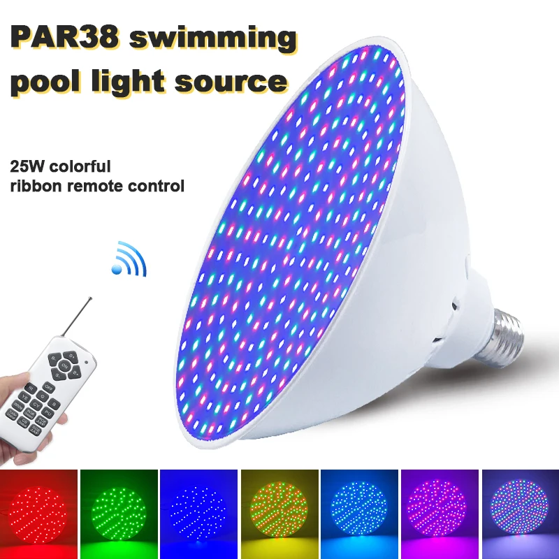 

5pcs/lot Par38 LED swimmimg pool light replacement of Halogen IP68 waterproof underwater waterfall light 12V 120V RGB