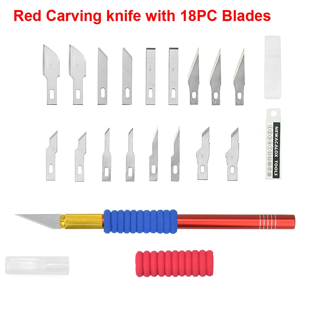 NEWACALOX точность Ремесло Хобби Ножи с 18 шт. лезвия для произведения искусства резки
