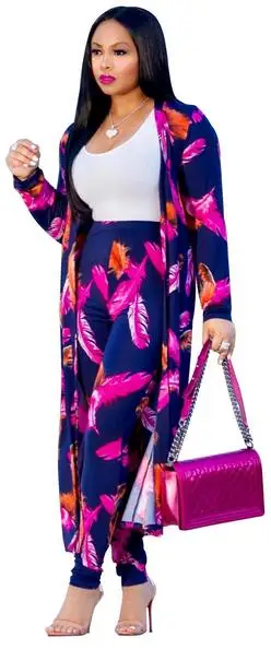 Женская одежда с цветочным принтом Кардиган длинным рукавом кимоно пальто +