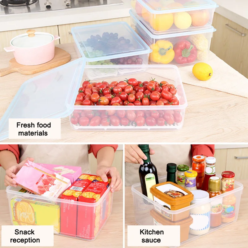 Transparent Storage Box Large Capacity Food Plastic Egg Fruit Sealed GHS99 | Дом и сад - Фото №1