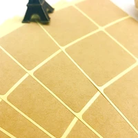 100 pcslot new square design kraft blank sealing sticker for handmade products diy note gift self adhesive packaging label