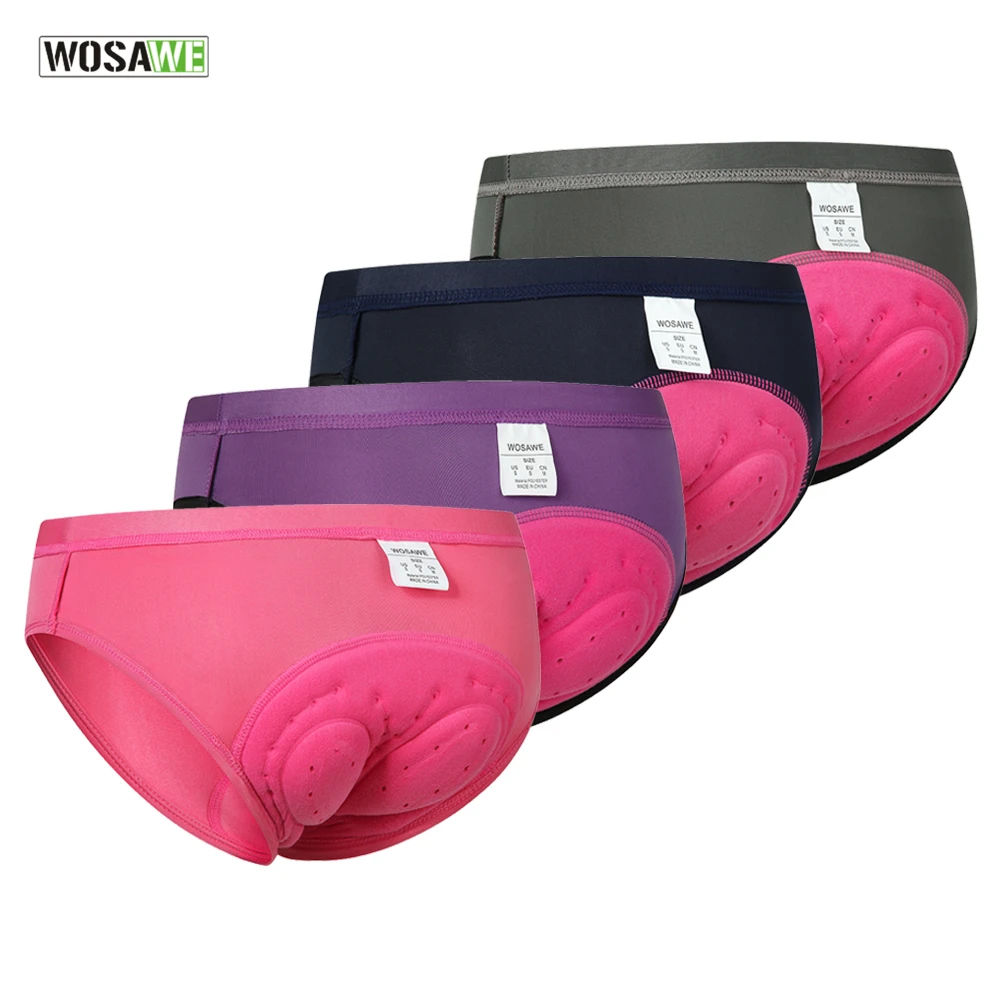 

WOSAWE Women's Cycling Underpants Padded Cycling Shorts Road Mtb Bike Silicone Cushion Quick-drying Sports Underwear