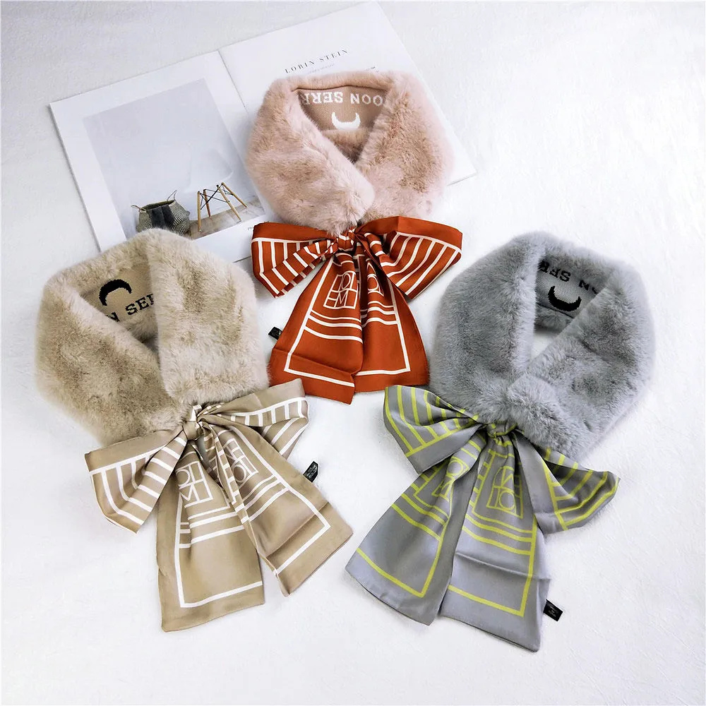 Новый дизайн Съемный шарф двойного назначения женский осенне зимний теплый