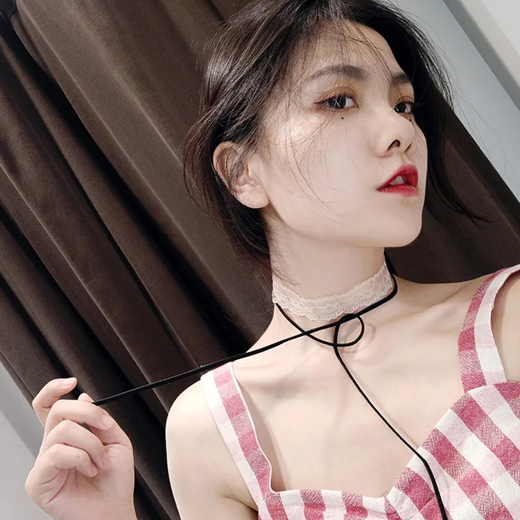 Корейская версия супер Фея Чистая красный простой шейный браслет Студенческая