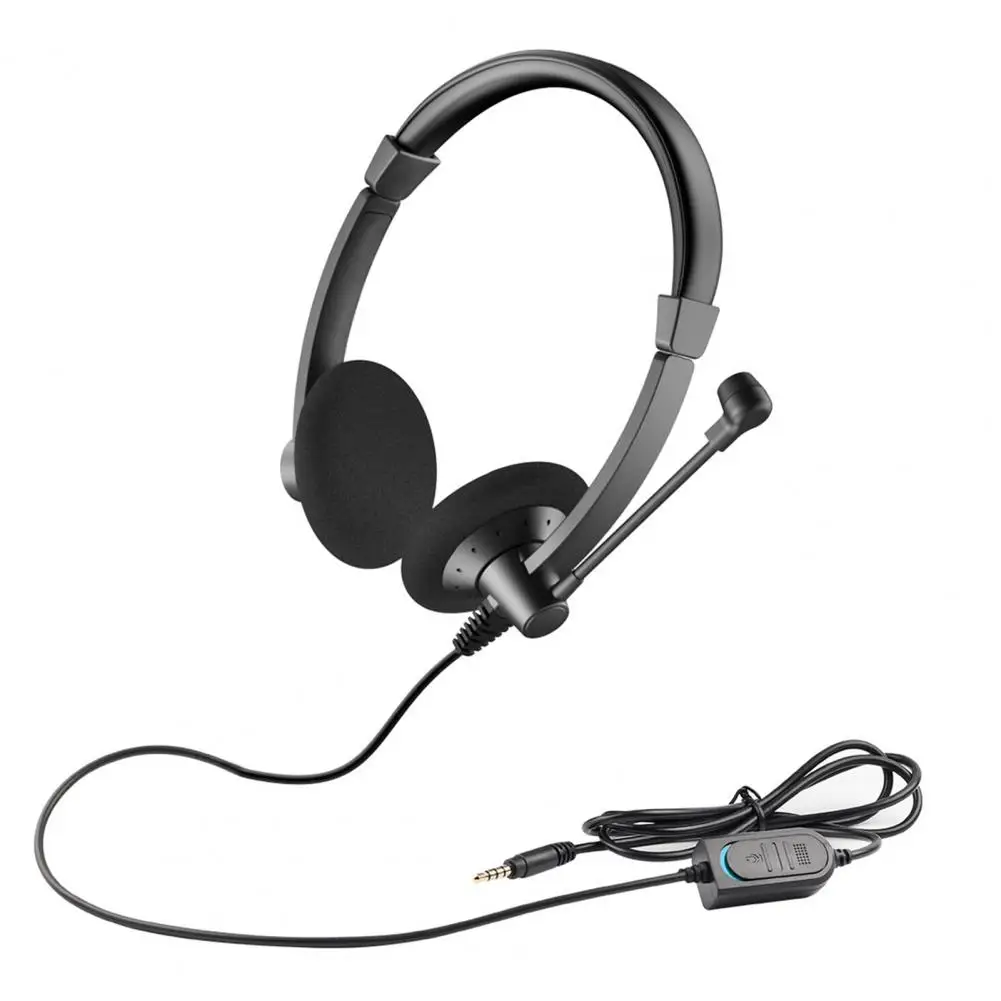 

T28 Headset 330 Degree Office Headset Lightweight 3.5mm USB Computer Headset Noise Reduction Headphone for Call Center Cellphone