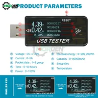 USB-детектор с ЖК-дисплеем, вольтметр, амперметр для мобильного зарядного устройства, тестер емкости, измеритель напряжения и тока, монитор з...