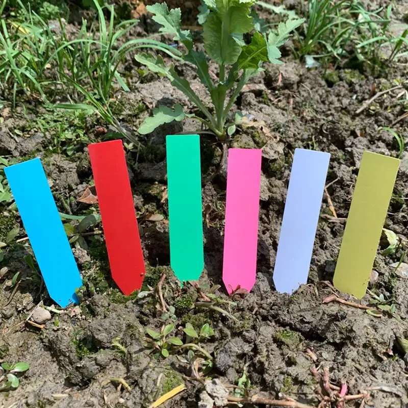 100 шт. Пластик растений метки Водонепроницаемый завод сад Этикетки комнатные