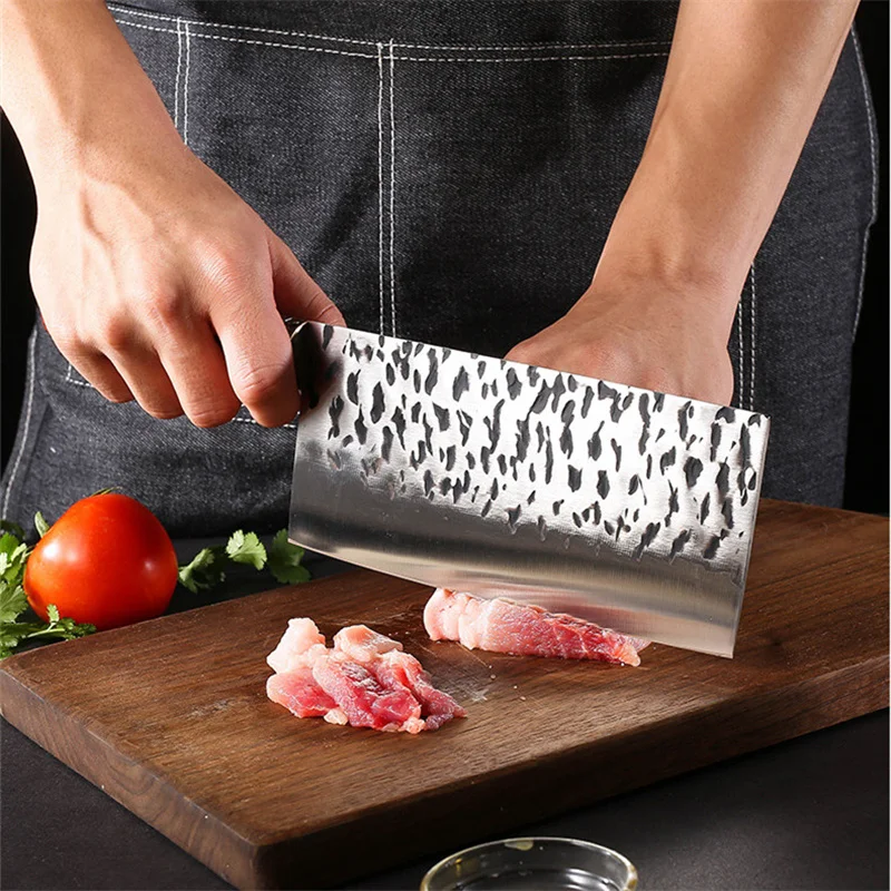 3 шт. кованый кухонный нож из нержавеющей стали ручка красного палисандра для