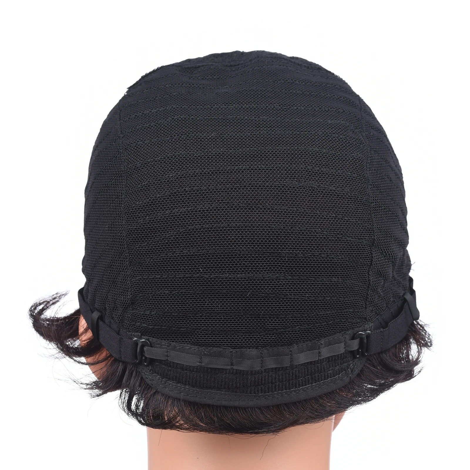 

Tomo Finger Wave Short 95% Human Hair Curly Wigs Pixie Cut Nuna Wigs Real Retro African Mommy Wig for Women