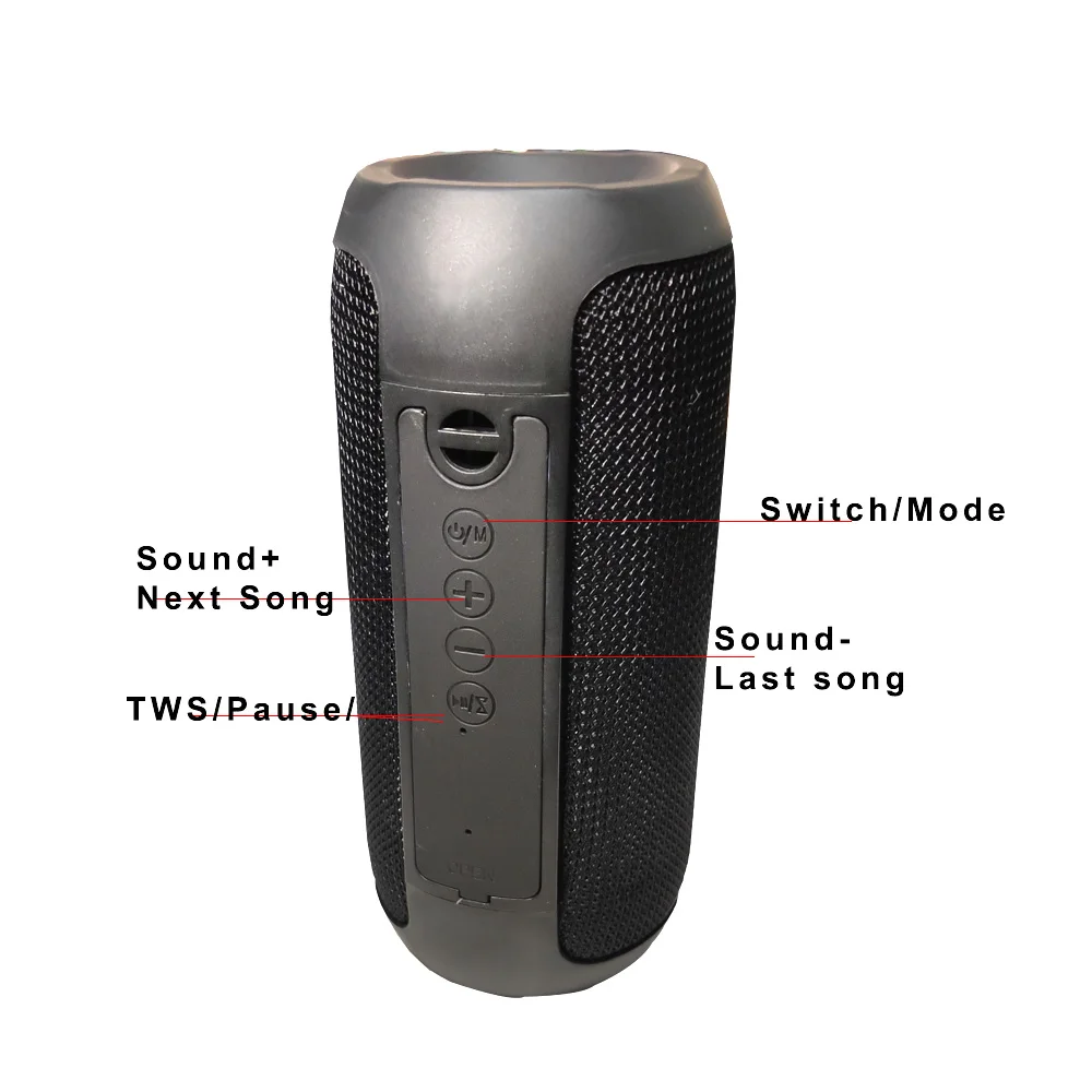 

Portable Bluetooth Speaker Bass Wireless Column Waterproof Outdoor FM Radio Boom USB AUX TF Subwoofer Loudspeaker Sound Box 20W