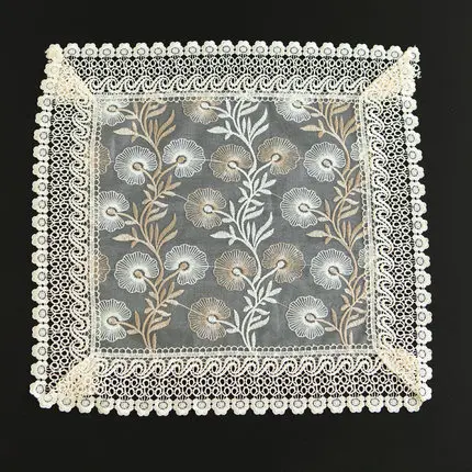 Европейская пасторальная скатерть кружевная вышивка полый прикроватный цветок