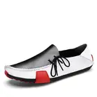 2021 итальянские мужские туфли на шнуровке повседневные Мягкие Кожаные мужские Пенни Лоферы Роскошные брендовые легкие Мокасины Дышащая Обувь для лодок